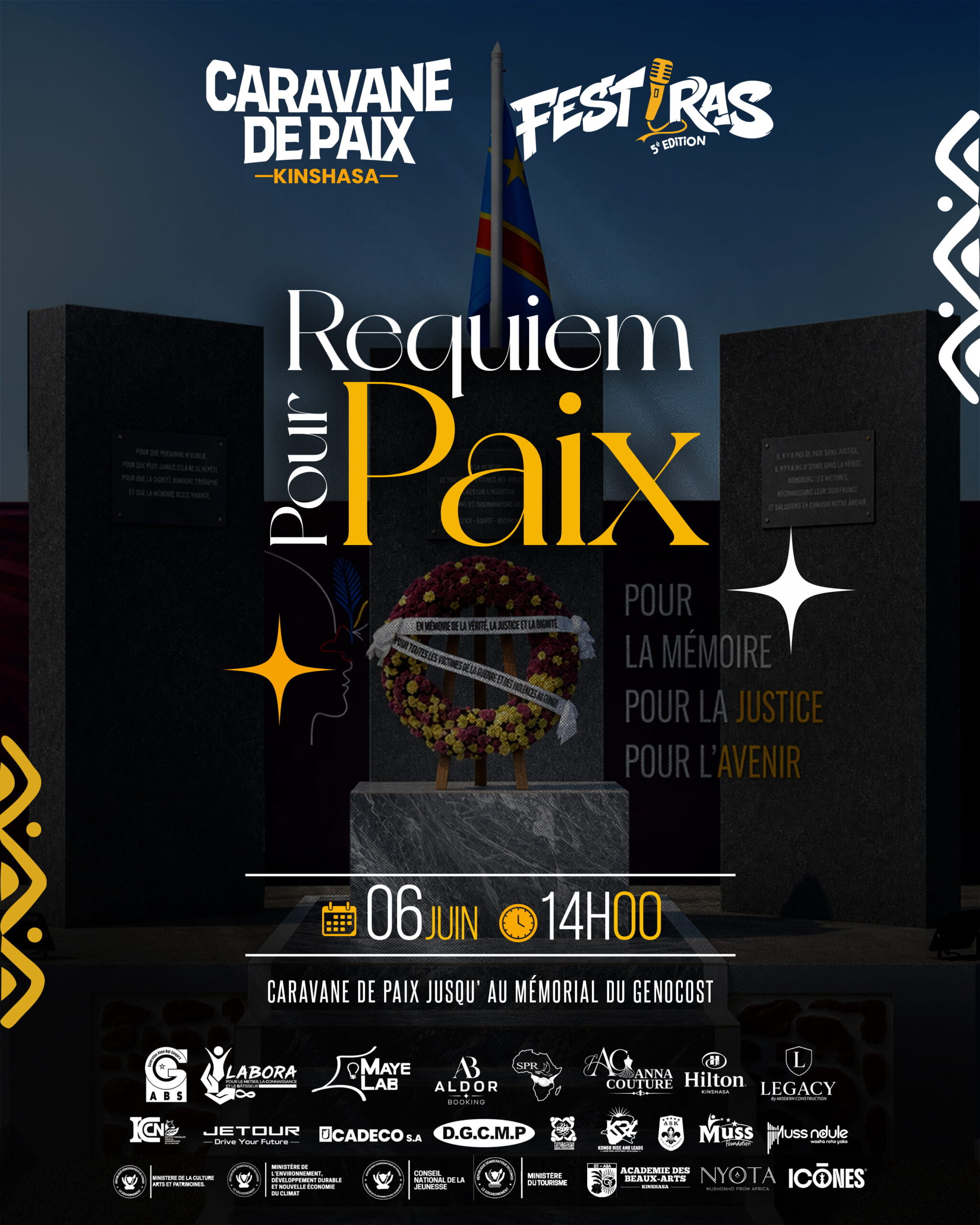 Requiem pour la Paix FESTIRAS Kinshasa — Gentil Design meilleur graphiste congolais